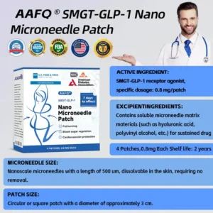 AAFQ® Nano Μicroneedle Patch with SΜGT GLP 1