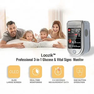 Laozik™ Professional 3-in-1 Blood Glucose & Body Health Monitor image Laozik™ Professional 3-in-1 Blood Glucose & Body Health Monitor