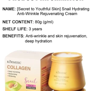 Snail Hydrating Anti-Wrinkle and Rejuvenating Cream image Snail Hydrating Anti-Wrinkle and Rejuvenating Cream