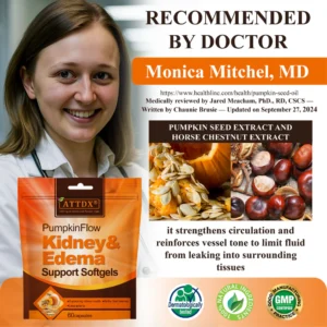 ATTDX® PumpkinFlow Kidney & Edema Support Softgels