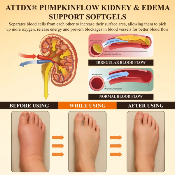 ATTDX® PumpkinFlow Kidney & Edema Support Softgels