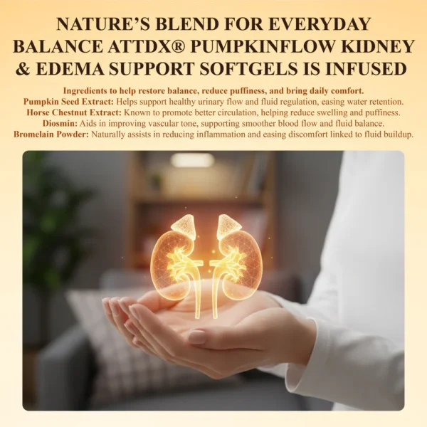 ATTDX® PumpkinFlow Kidney & Edema Support Softgels