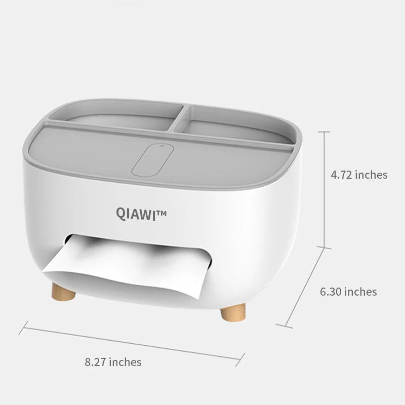 QIAWI™ Multifunctional Tissue Box, Double Layer Tissue Organizer with Storage 9 QIAWI™ Multifunctional Tissue Box, Double Layer Tissue Organizer with Storage
