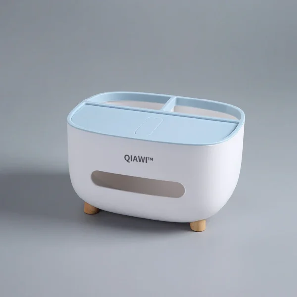 QIAWI™ Multifunctional Tissue Box, Double Layer Tissue Organizer with Storage