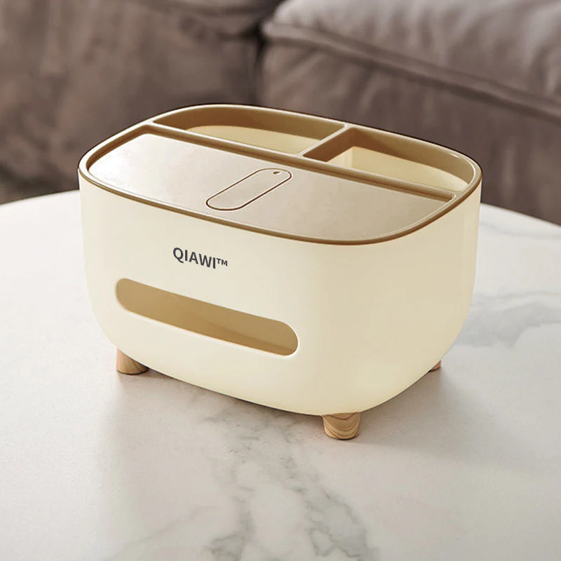 QIAWI™ Multifunctional Tissue Box, Double Layer Tissue Organizer with Storage 12 QIAWI™ Multifunctional Tissue Box, Double Layer Tissue Organizer with Storage