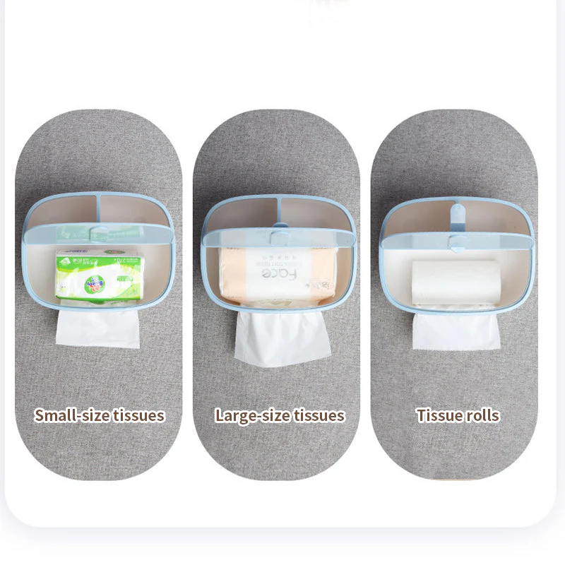 QIAWI™ Multifunctional Tissue Box, Double Layer Tissue Organizer with Storage 4 QIAWI™ Multifunctional Tissue Box, Double Layer Tissue Organizer with Storage