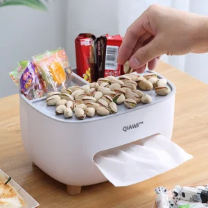 QIAWI™ Multifunctional Tissue Box, Double Layer Tissue Organizer with Storage 19 QIAWI™ Multifunctional Tissue Box, Double Layer Tissue Organizer with Storage