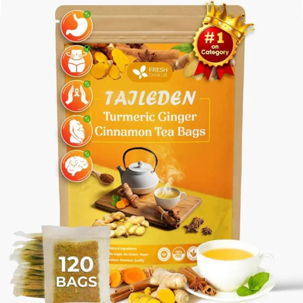 100% Natural Turmeric Ginger Cinnamon Tea