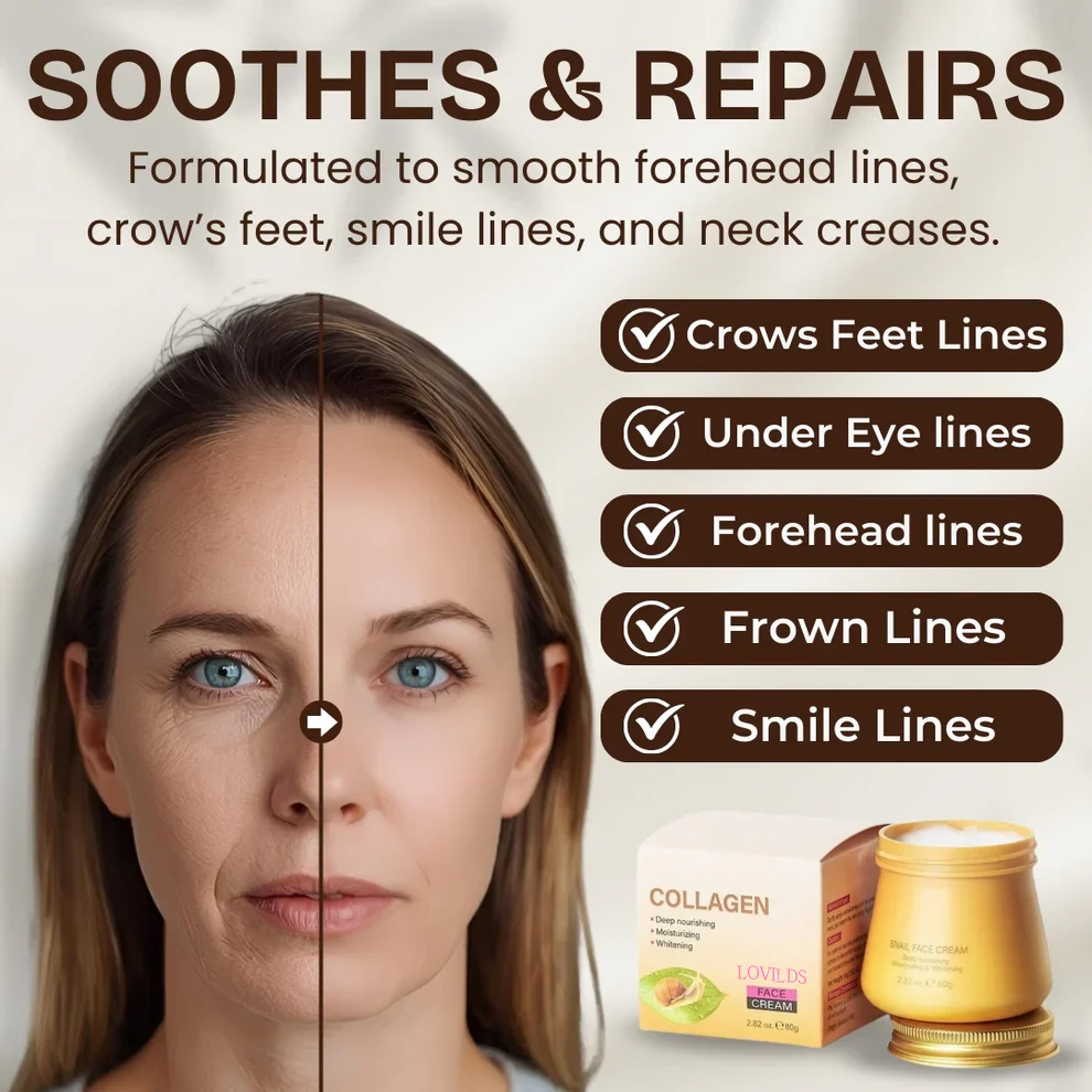 LOVILDS Snail Hydrating Anti-Wrinkle and Rejuvenating Cream image LOVILDS Snail Hydrating Anti-Wrinkle and Rejuvenating Cream