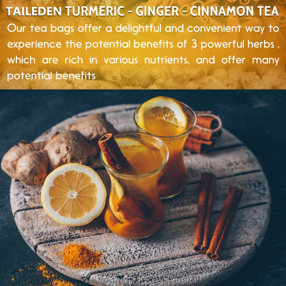 100% Natural Turmeric Ginger Cinnamon Tea 3 100% Natural Turmeric Ginger Cinnamon Tea