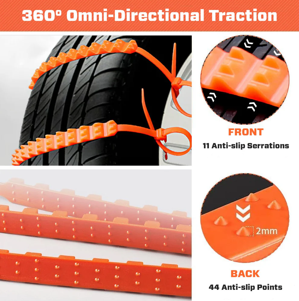 SUPTRUCK™ Anti-Slip Snow Tire Zip Straps For Vehicles (10Pcs/Box) 8 SUPTRUCK™ Anti-Slip Snow Tire Zip Straps For Vehicles (10Pcs/Box)