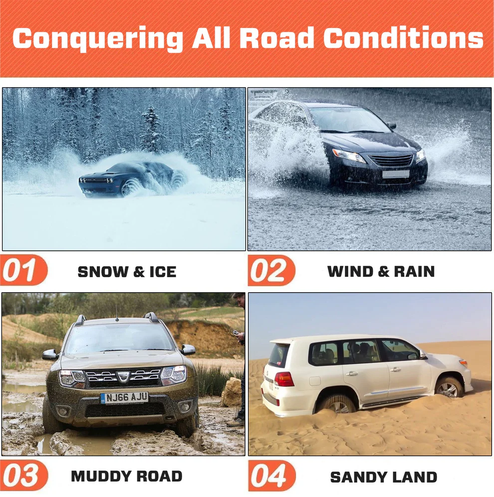 SUPTRUCK™ Anti-Slip Snow Tire Zip Straps For Vehicles (10Pcs/Box) 9 SUPTRUCK™ Anti-Slip Snow Tire Zip Straps For Vehicles (10Pcs/Box)