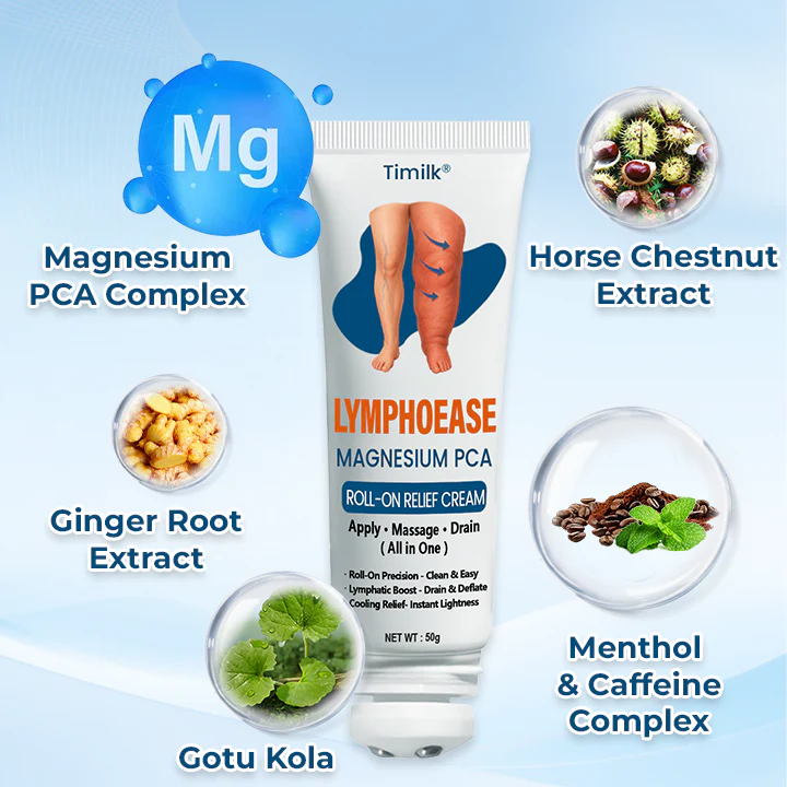 Timilk® LymphoEase Magnesium PCA Roll-On Relief Cream 6 Timilk® LymphoEase Magnesium PCA Roll-On Relief Cream