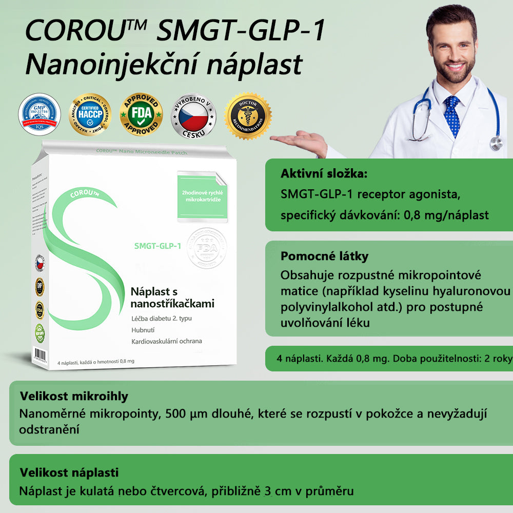 COROU™ SMGT-GLP-1 Nano Microneedle Patch 11 COROU™ SMGT-GLP-1 Nano Microneedle Patch