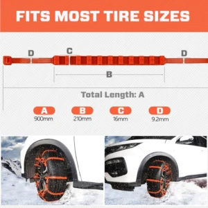SUPTRUCK™ Anti-Slip Snow Tire Zip Straps For Vehicles (10Pcs/Box) 21 SUPTRUCK™ Anti-Slip Snow Tire Zip Straps For Vehicles (10Pcs/Box)