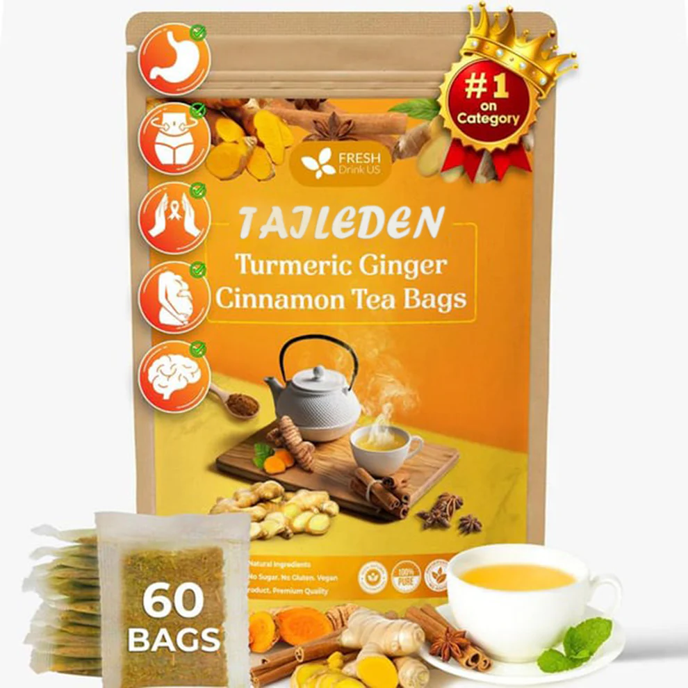 100% Natural Turmeric Ginger Cinnamon Tea 10 100% Natural Turmeric Ginger Cinnamon Tea