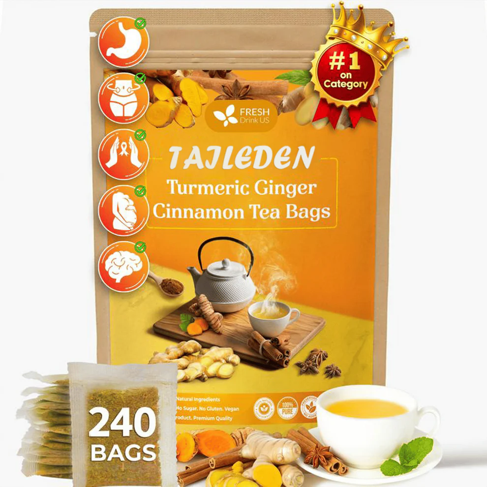 100% Natural Turmeric Ginger Cinnamon Tea 9 100% Natural Turmeric Ginger Cinnamon Tea