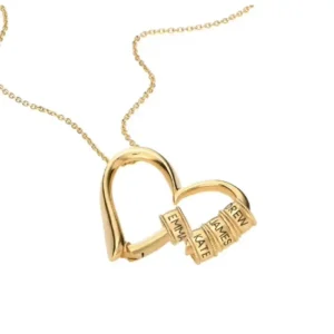 Personalized Heart Bead Necklace