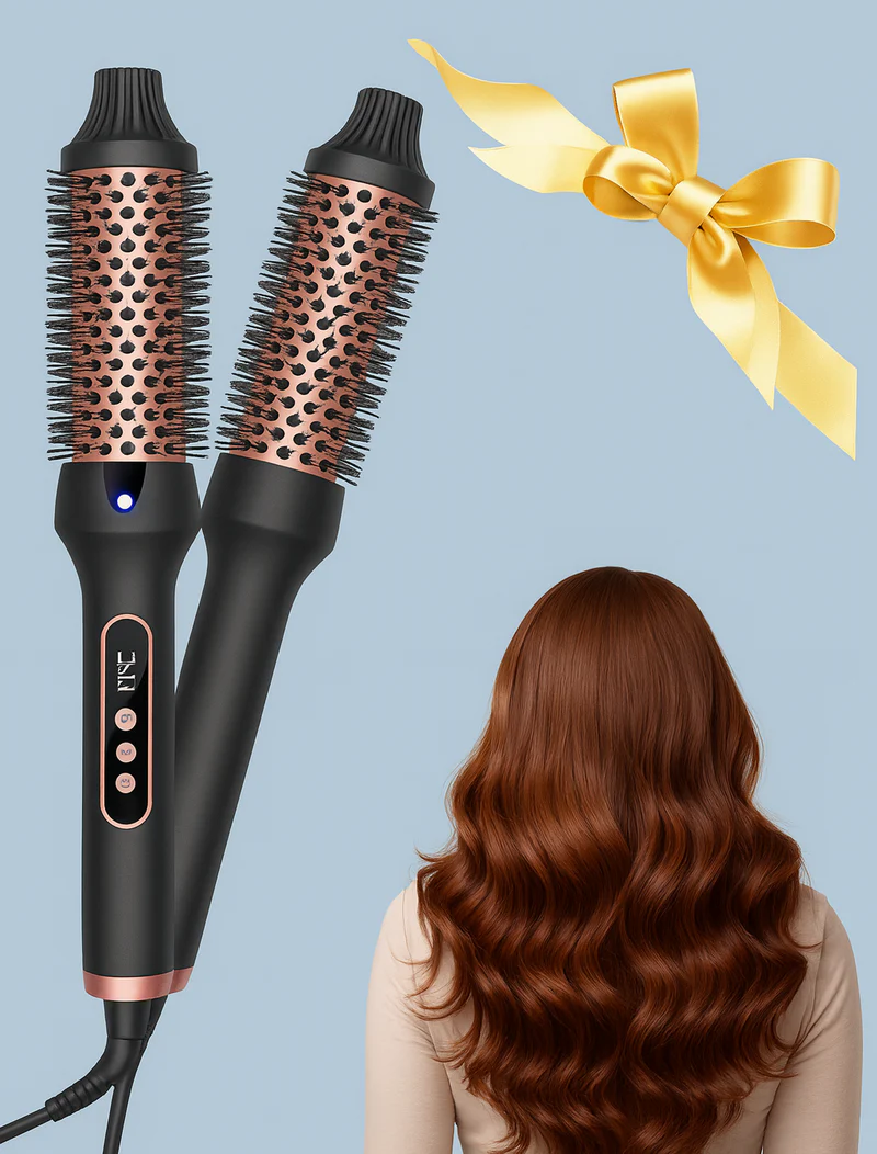 Heated Hair Brush - Volumizer, Curler, Straightener and Styling Brush 1 Heated Hair Brush - Volumizer, Curler, Straightener and Styling Brush