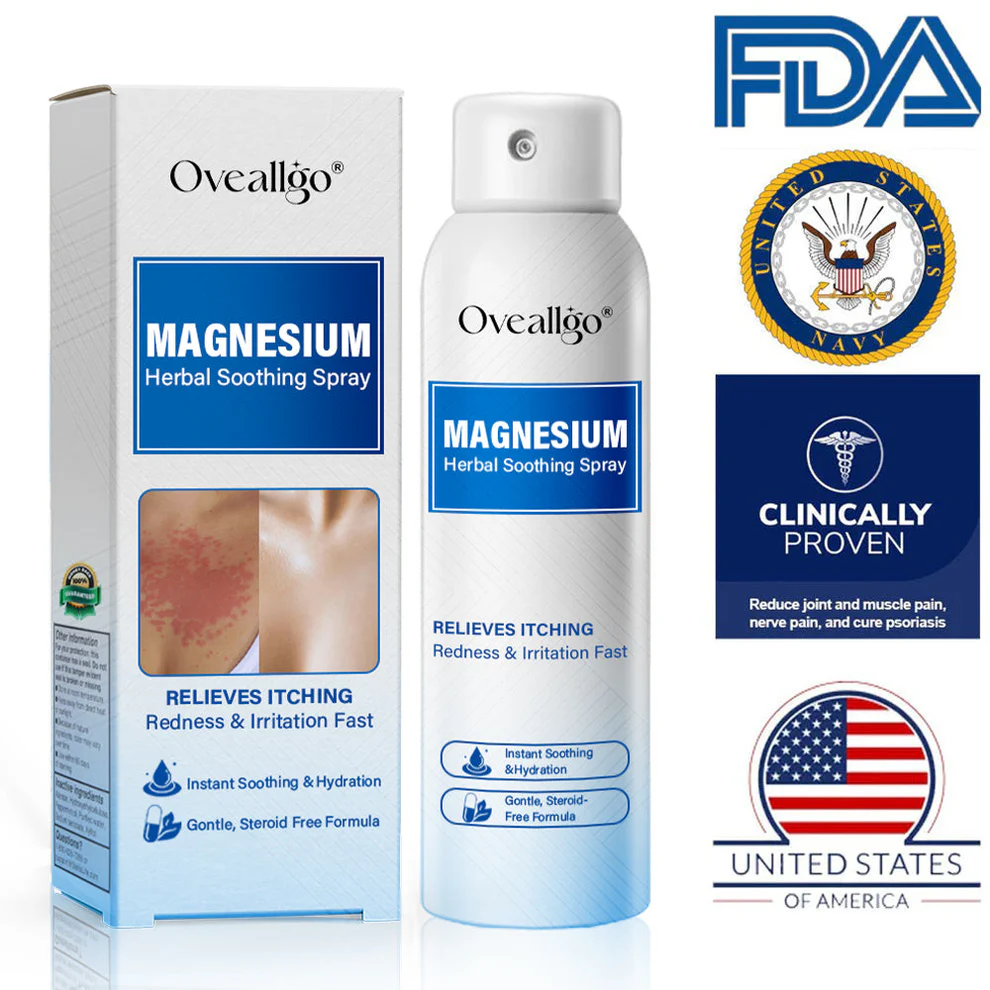 Oveallgo® Magnesium Herbal Psoriasis Spray 1 Oveallgo® Magnesium Herbal Psoriasis Spray