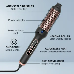 Heated Hair Brush - Volumizer, Curler, Straightener and Styling Brush 5 Heated Hair Brush - Volumizer, Curler, Straightener and Styling Brush