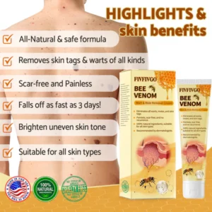 Fivfivgo™ Bee Venom Mole and Wart Cream image Fivfivgo™ Bee Venom Mole and Wart Cream