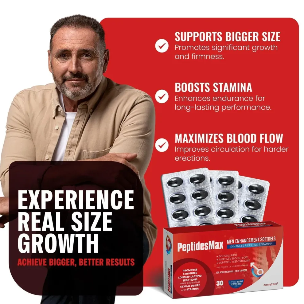 AnnieCare® Peptidesmax Men Max Strength and Vitality Softgels image AnnieCare® Peptidesmax Men Max Strength and Vitality Softgels