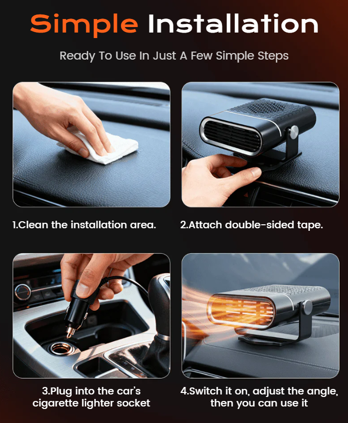 LIMETOW® Portable Car Heater with 360° Rotation image LIMETOW® Portable Car Heater with 360° Rotation