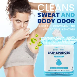 LIMETOW® Rinse-Free Bathing Sponge image LIMETOW® Rinse-Free Bathing Sponge