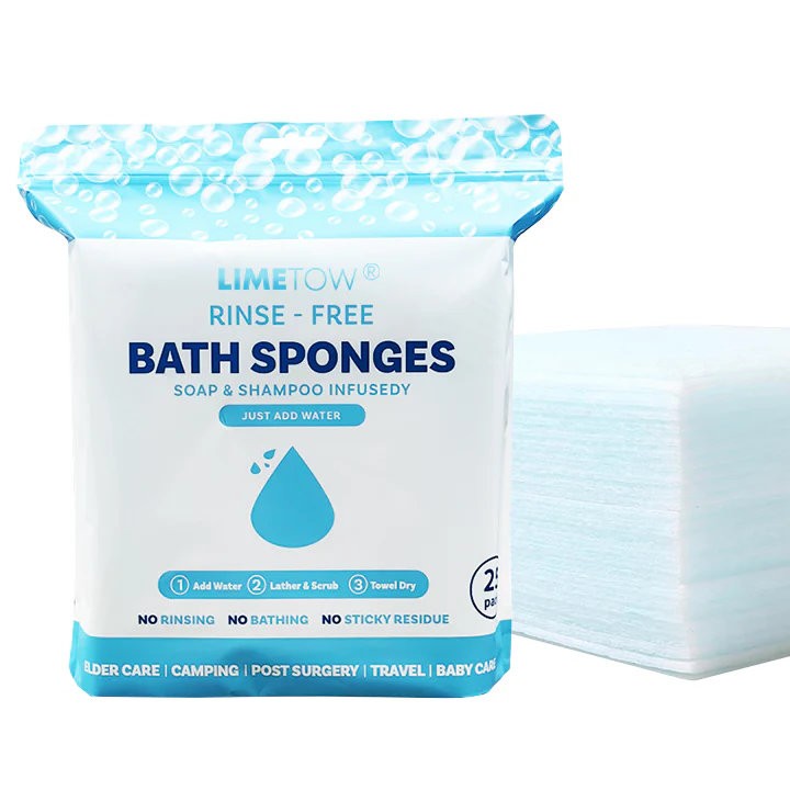 LIMETOW® Rinse-Free Bathing Sponge image LIMETOW® Rinse-Free Bathing Sponge